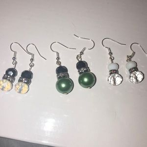 3 pair earrings